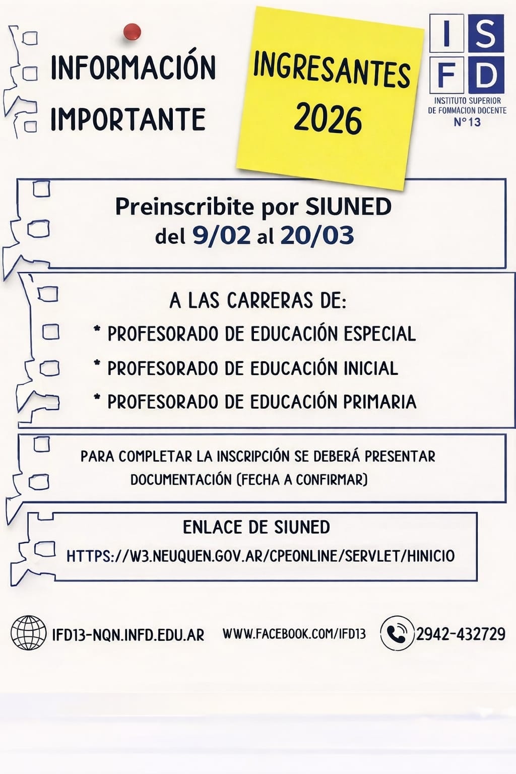 Información para ingresantes
